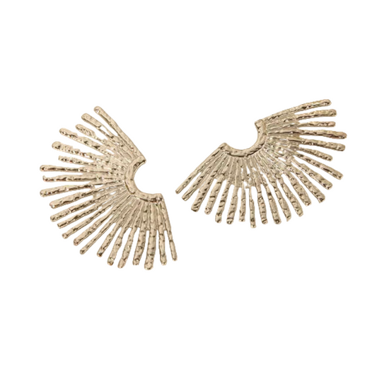 Sun Rays Earrings Silver