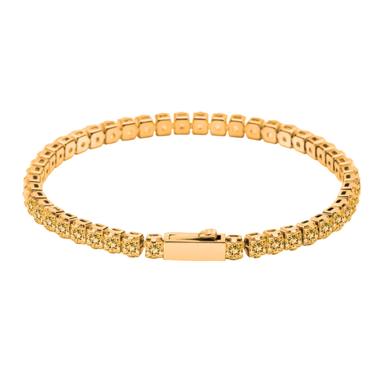 Gold Tennis Bracelet 3mm & 4mm