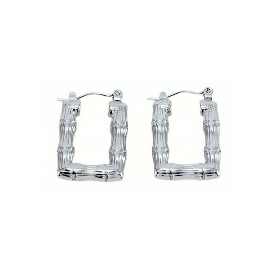 Vintage Square Earrings Silver