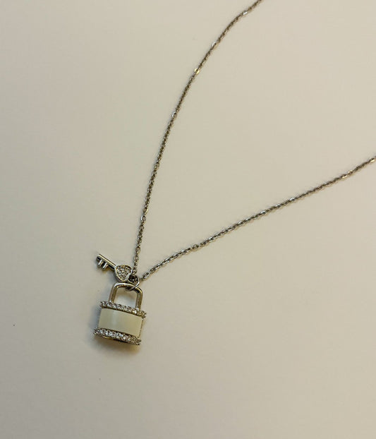 Lock Necklace - Silver