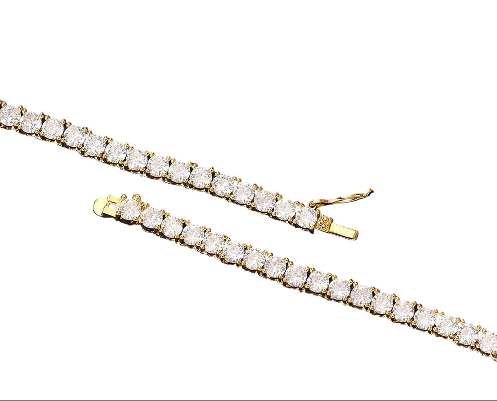 Tennis Necklace Gold 3mm