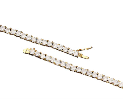 Tennis Necklace Gold 3mm