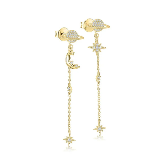 Galaxy Earrings Gold