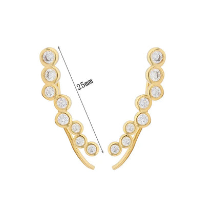 Bubble Line Earrings Gold