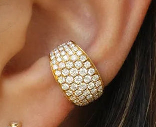 Silver Zircon Ear Cuff
