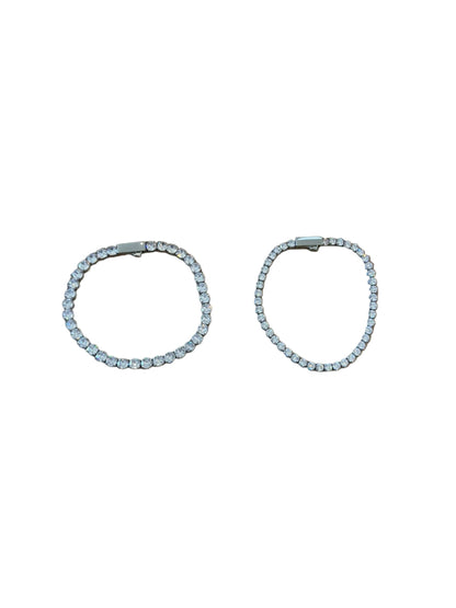 Silver Tennis Bracelet 3mm & 4mm