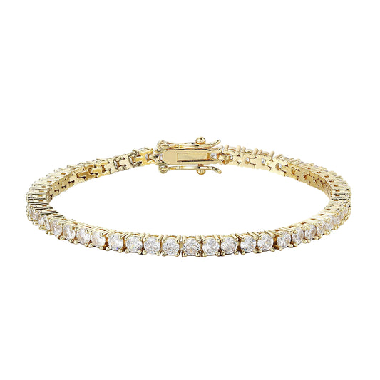 Tennis bracelet (double lock) Gold (3mm)