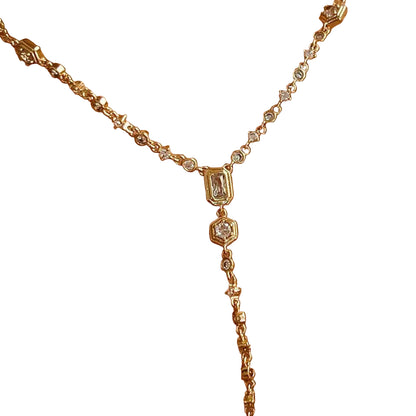 Elegant Zircon Necklace Gold