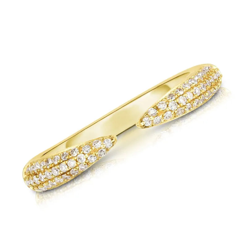 Open Zircon Ring Gold