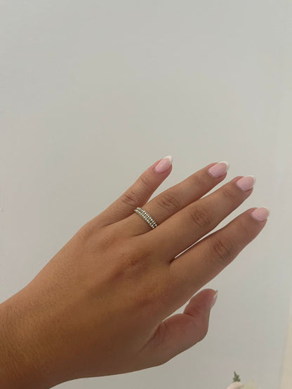 Double Row Zircon Ring (Gold/Rose Gold/Silver)