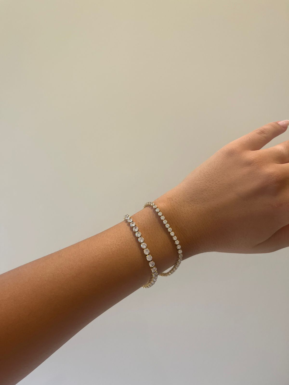 Gold Tennis Bracelet 3mm & 4mm