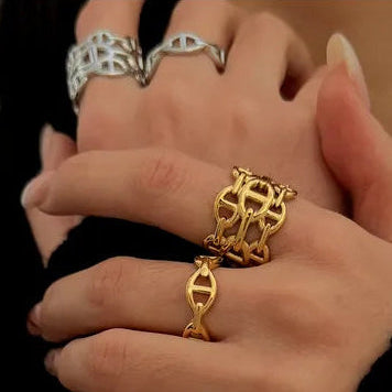 Chaine H Ring Gold