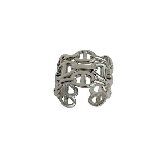 Chaine H Ring Silver