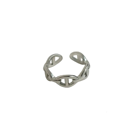 Mini Chaine H Ring Silver