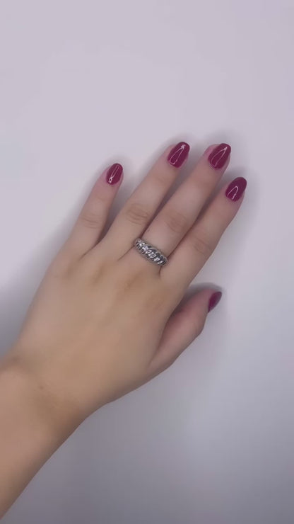 Croissant Ring Silver