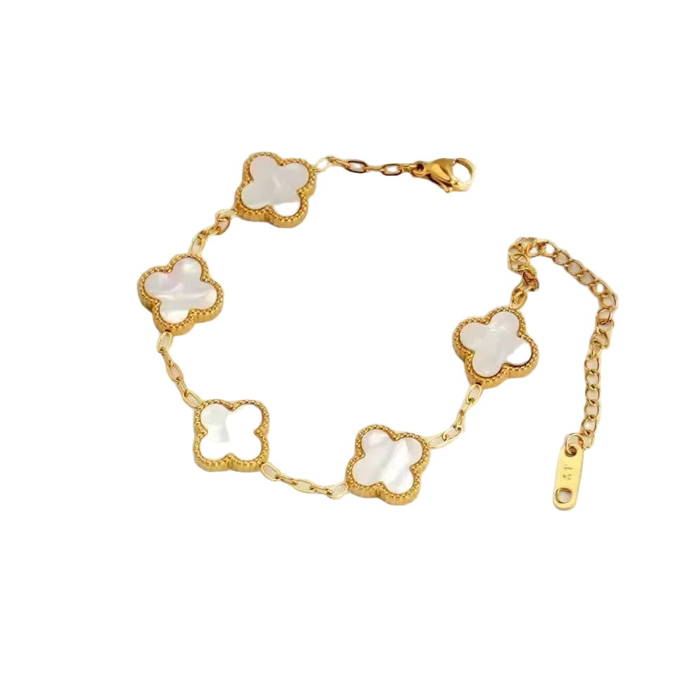 Clovers Bracelet White