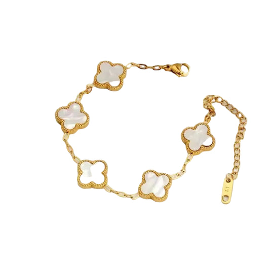 Clovers Bracelet White