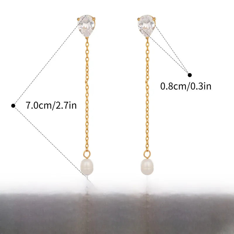 Diamond & Pearl Earrings